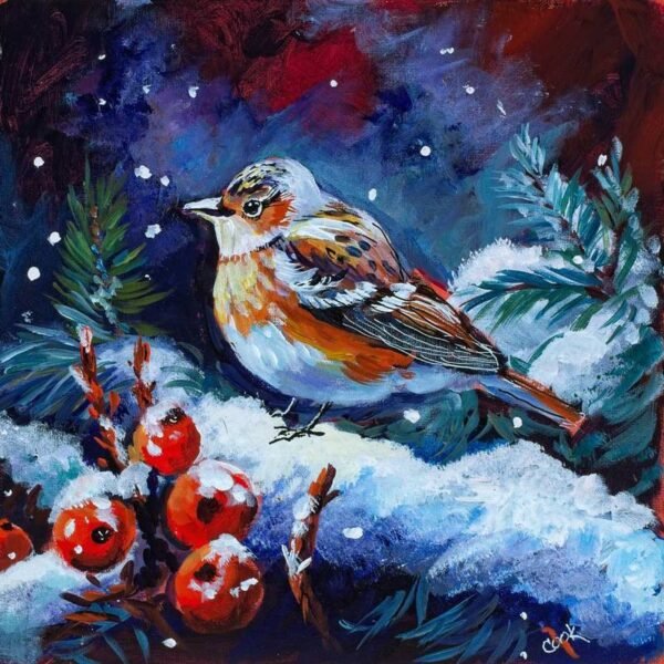 Little Bird with Berries